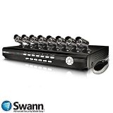 Swann Alpha D19C20 16-Channel Digiital video Recorder with Smartphone Viewing and 8 High-resolution Weather Resistant Cameras Security Monitoring System